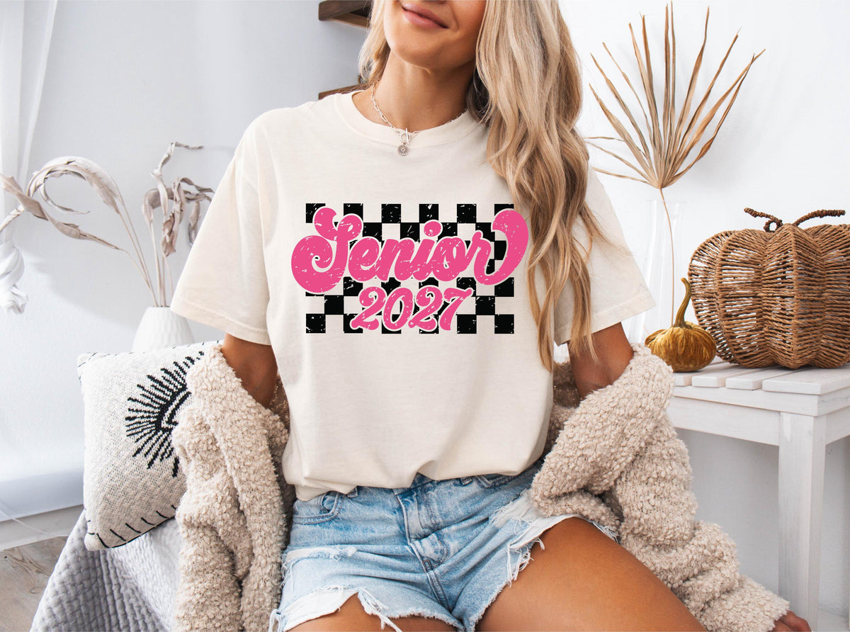 Comfort Colors® Senior 2027 Shirt, Retro Class of 2027 Tees, High School Senior Gift, Back To School T-shirts