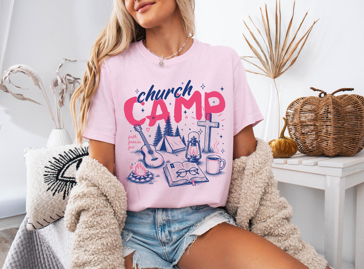 Comfort Colors® Church Camp Shirt, Christian Group Camp Tee, Faith Summer Camp Gift, Christian Youth Camping Tees