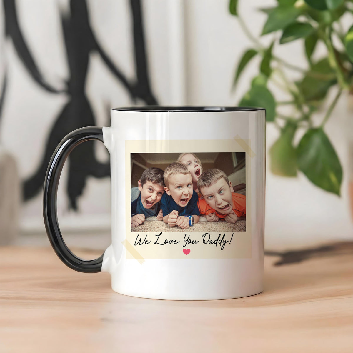 Custom Photo Dad Cup, Daddy Picture Coffee Mug, Personalized Father’s Day Mug