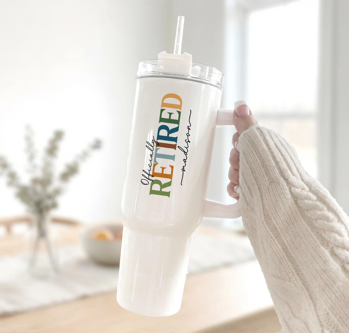 Funny Retirement Gift Tumbler, Personalized Retired Coworker Gift