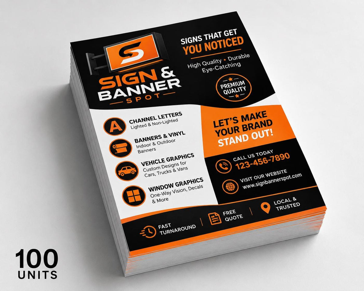 Custom Flyer Printing, Upload Your Design, Business and Marketing Flyers, Full Color Prints