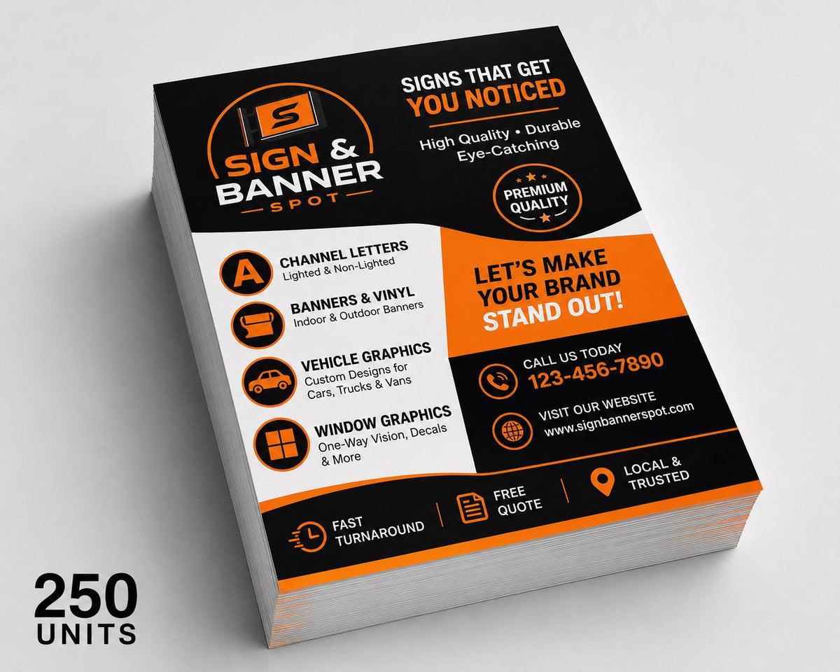 Custom Flyer Printing, Upload Your Design, Business and Marketing Flyers, Full Color Prints