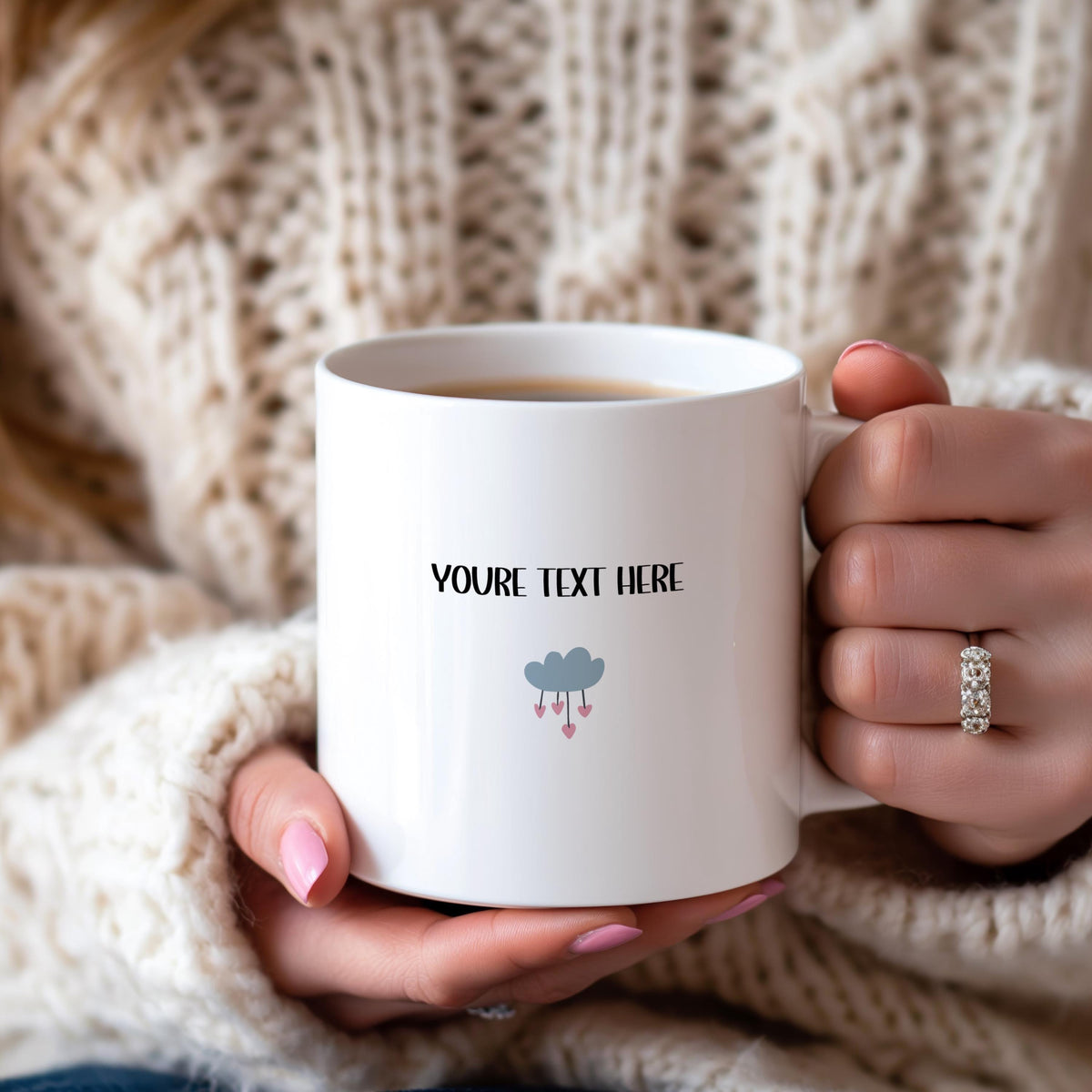 Your Text Here Coffee Mug, Personalized Cute Your Own Quote Ceramic Cup