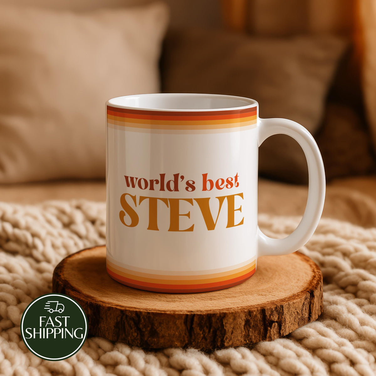 Custom Name Retro Design Coffee Mug, Personalized World's Best ... Ceramic Cup