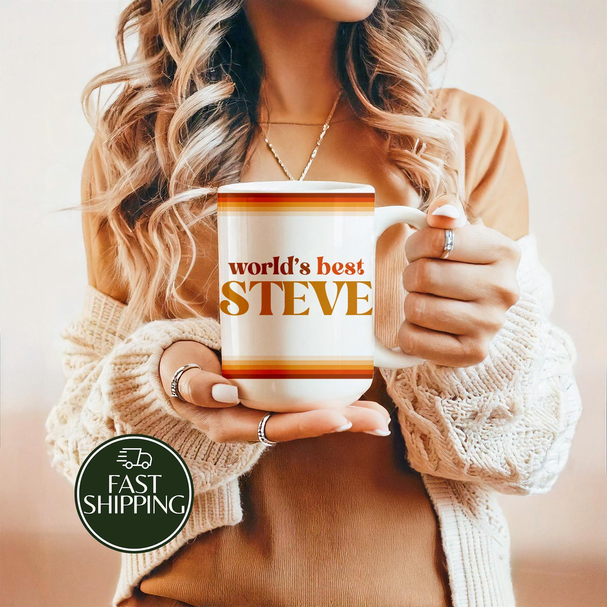 Custom Name Retro Design Coffee Mug, Personalized World's Best ... Ceramic Cup