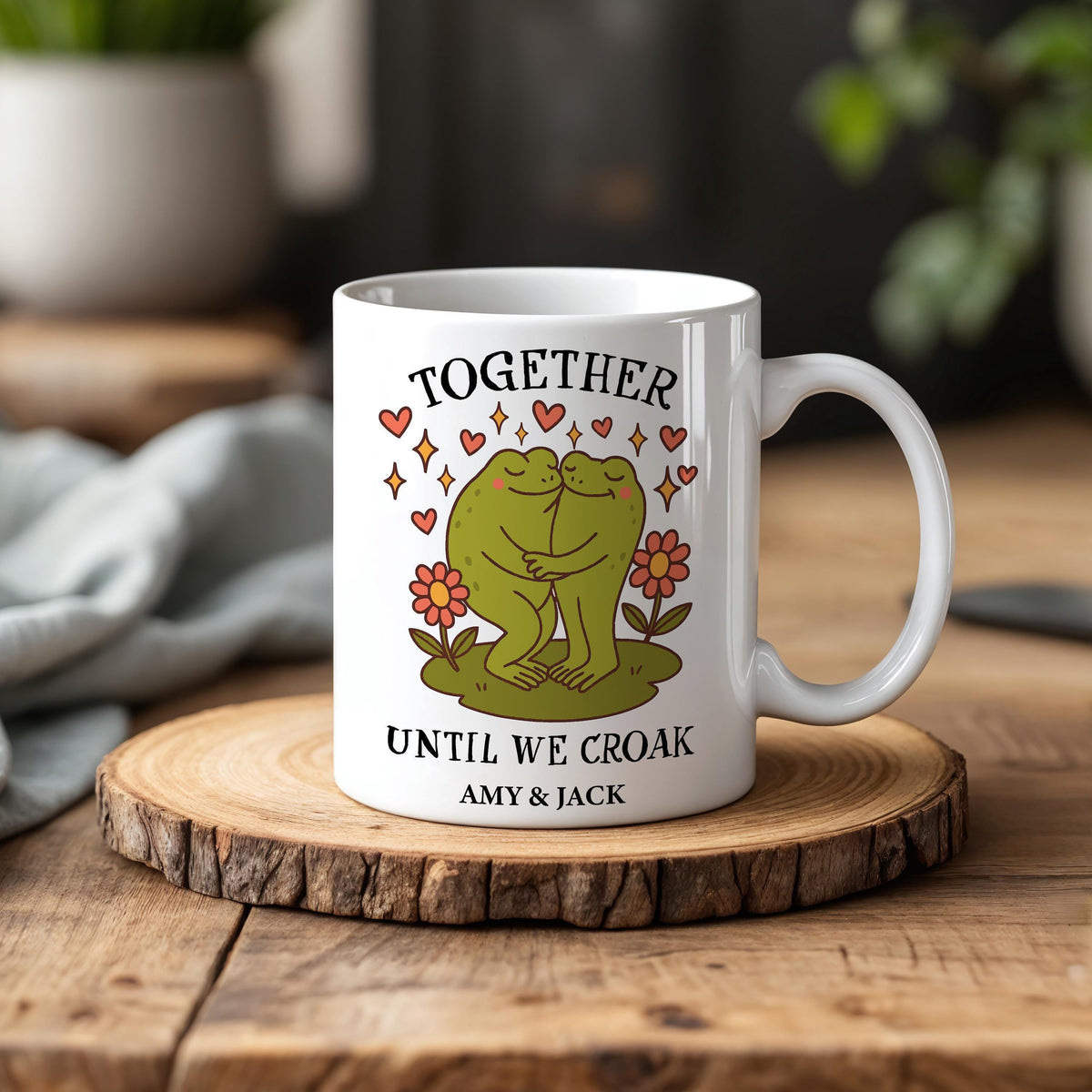 Together Until We Crock Mug, Funny Frog Couple Coffee Cup