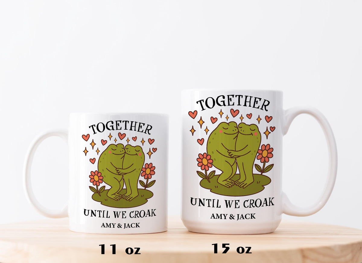 Together Until We Crock Mug, Funny Frog Couple Coffee Cup