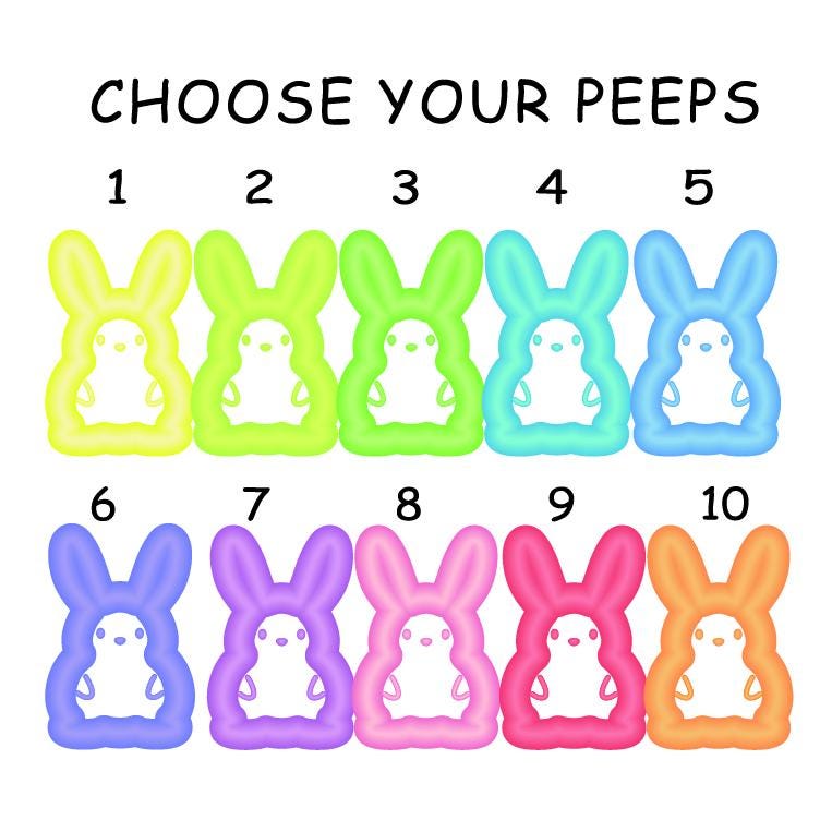 Personalized Colorful My Peeps Coffee Mug, Kids Names Easter Bunny Ceramic Cup