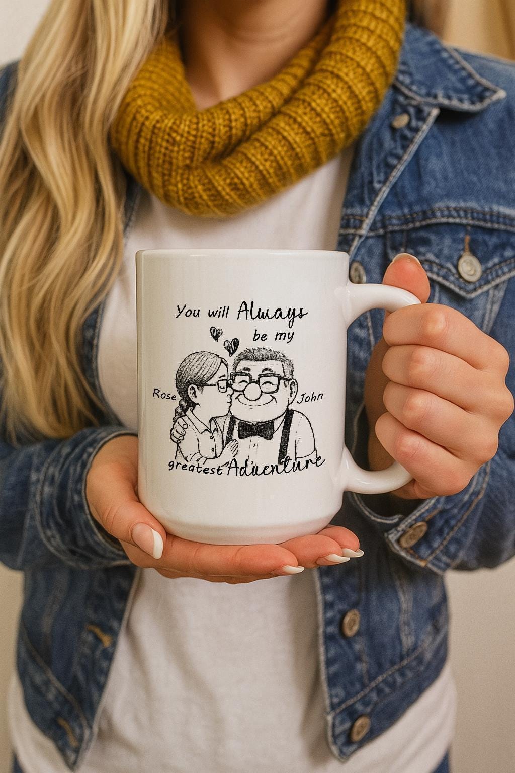Romantic Movie Inspired Couple Mug, You’re My Greatest Adventure Pottery Mug