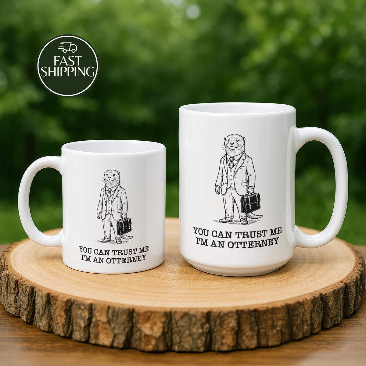 Funny “You Can Trust Me I’m an Otterney” Coffee Mug, Humorous Attorney Ceramic Cup