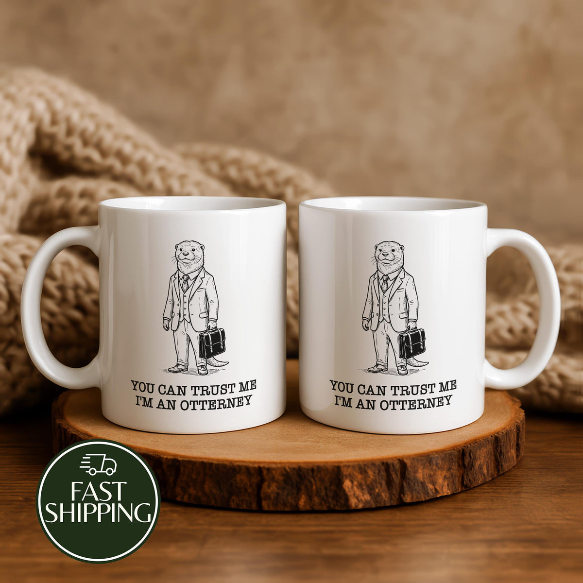 Funny “You Can Trust Me I’m an Otterney” Coffee Mug, Humorous Attorney Ceramic Cup