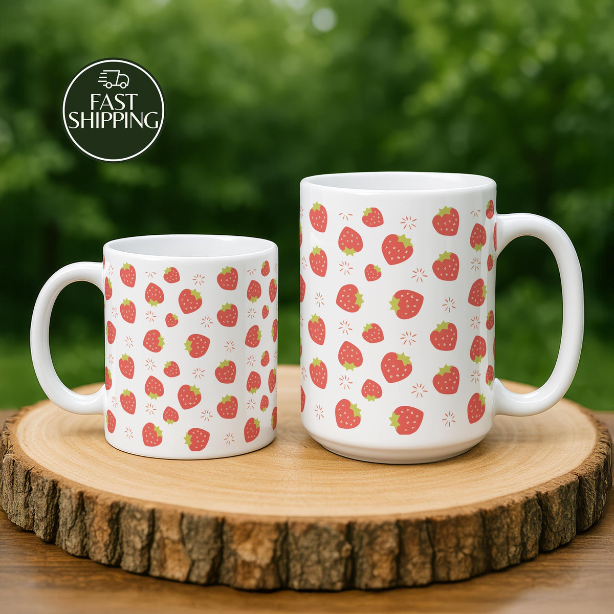 Subtle Protest Strawberry Pattern Coffee Mug, F*cK Trump Ceramic Cup, FDT Gift