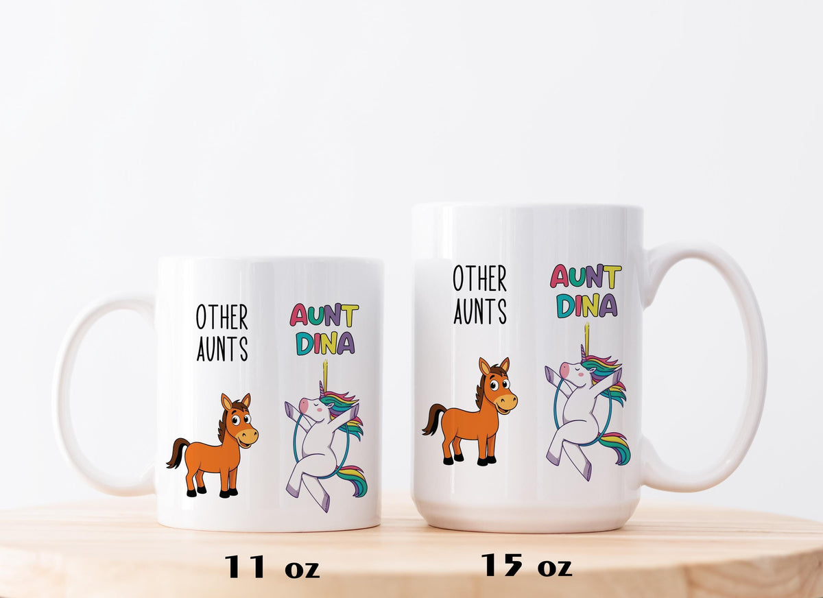 Other Aunts Mug – Funny Custom Aunt Coffee Cup, Horse Themed Tea Cup, Equestrian Gift for Aunt