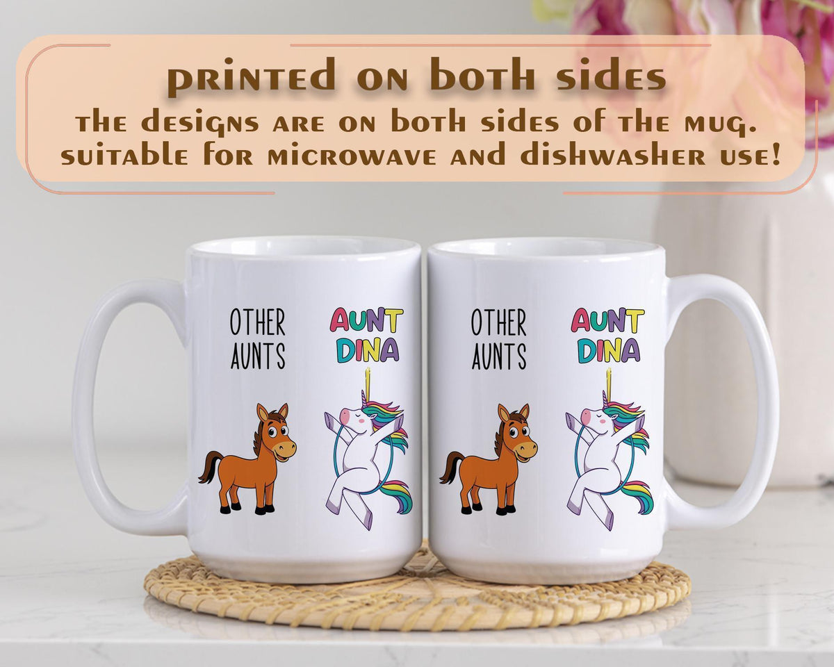 Other Aunts Mug – Funny Custom Aunt Coffee Cup, Horse Themed Tea Cup, Equestrian Gift for Aunt