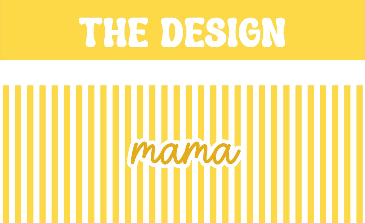 Aesthetic Yellow Striped Mama Coffee Mug, Preppy Office Desk Ceramic Mug for Mom
