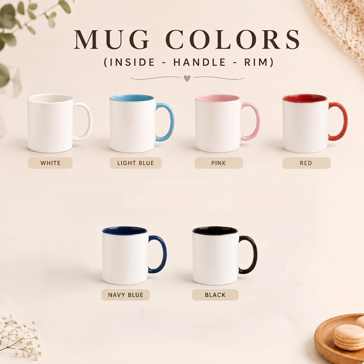 Personalized Kids Name Mom Coffee Mug, Floral Aesthetic Ceramic Cup for Mom, Mother's Day Gift