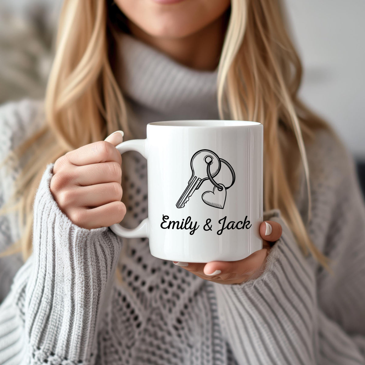 New Home New Adventure New Memories Mug, Personalized Moving In Gift For Friends
