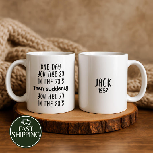 Custom Birthday Party Cup for 1950s Born