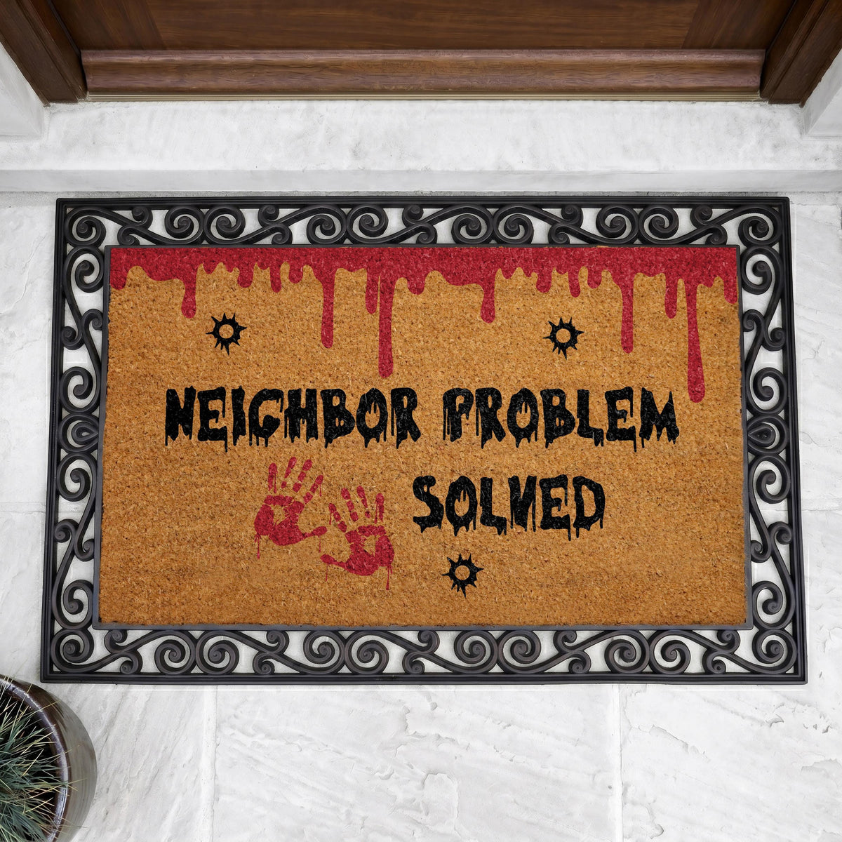 Interchangeable Halloween Doormat, Horror Movie Inspired Welcome Mat, Spooky Season Decor