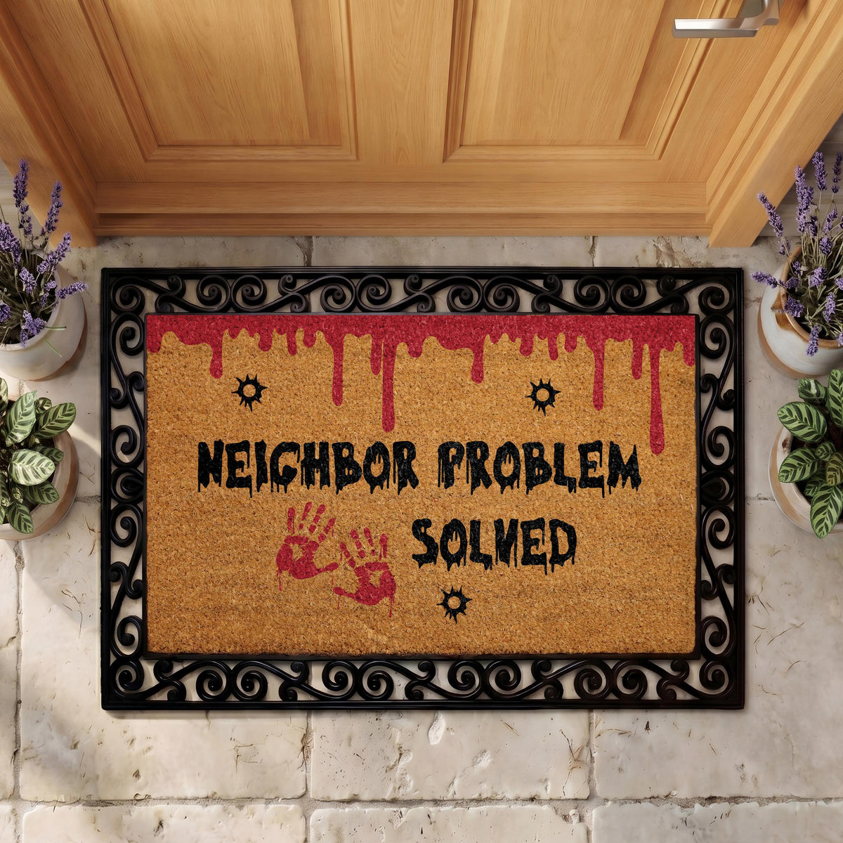 Interchangeable Halloween Doormat, Horror Movie Inspired Welcome Mat, Spooky Season Decor