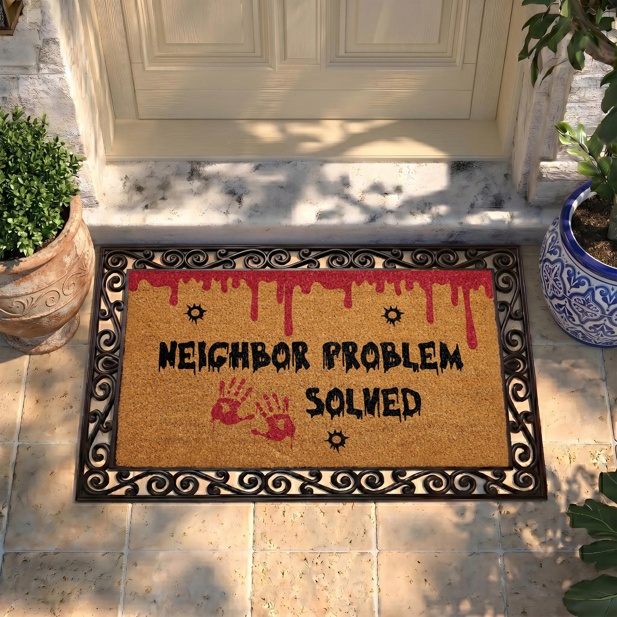 Interchangeable Halloween Doormat, Horror Movie Inspired Welcome Mat, Spooky Season Decor