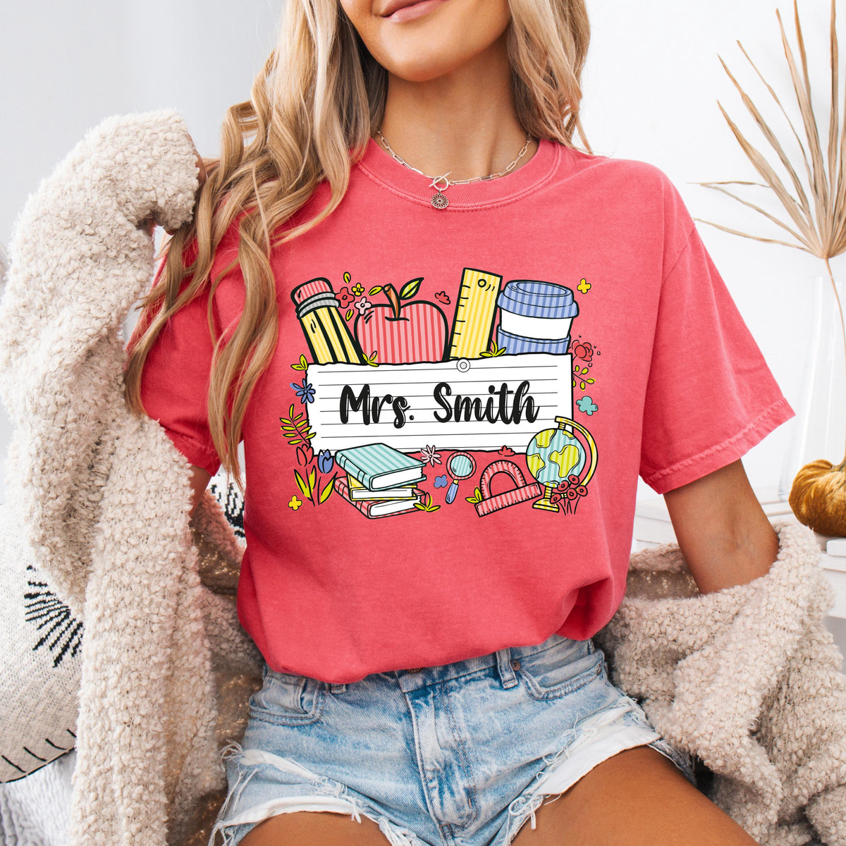 Comfort Colors® Personalized Teacher Shirt, Back to School Tee, Teacher Appreciation Gift