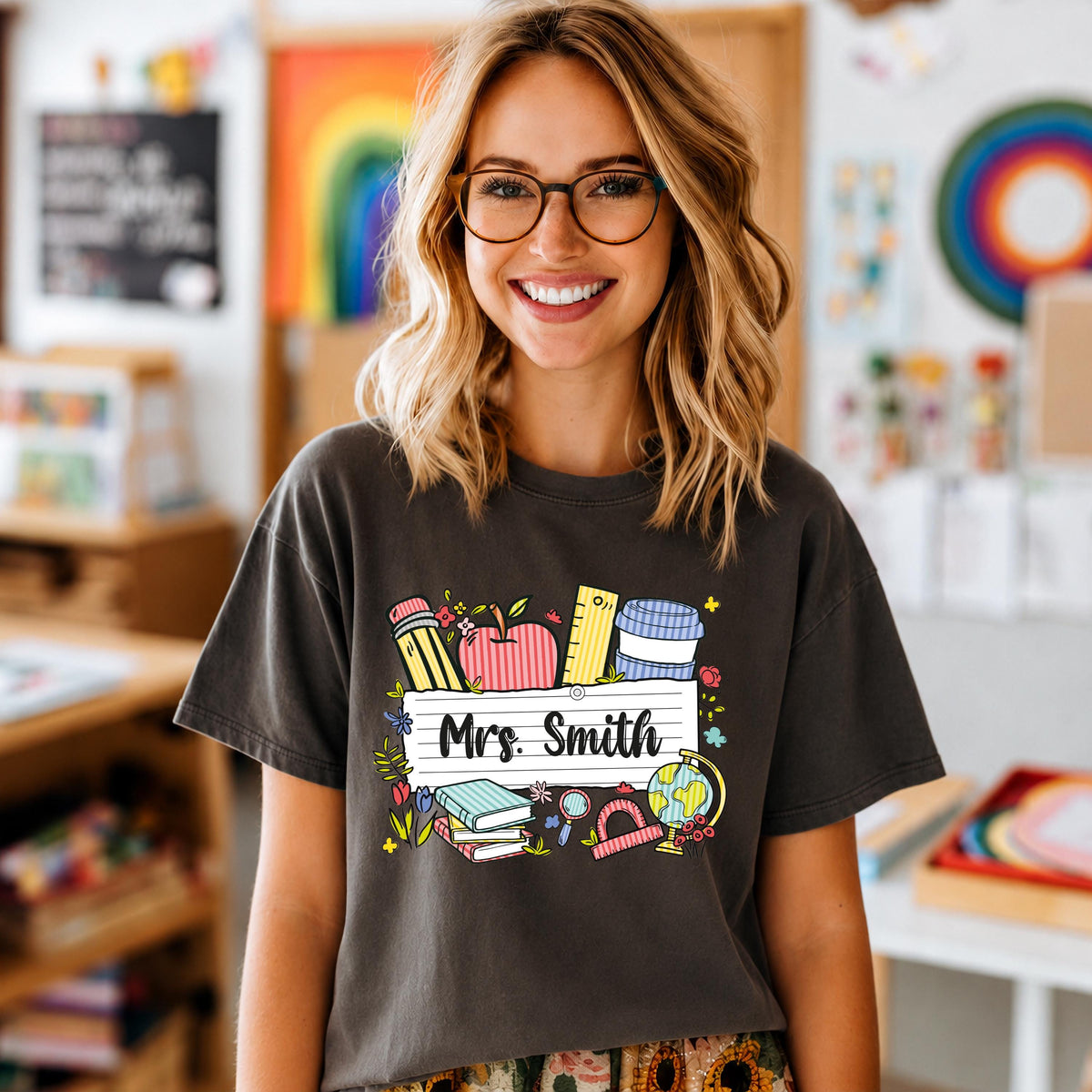 Comfort Colors® Personalized Teacher Shirt, Back to School Tee, Teacher Appreciation Gift