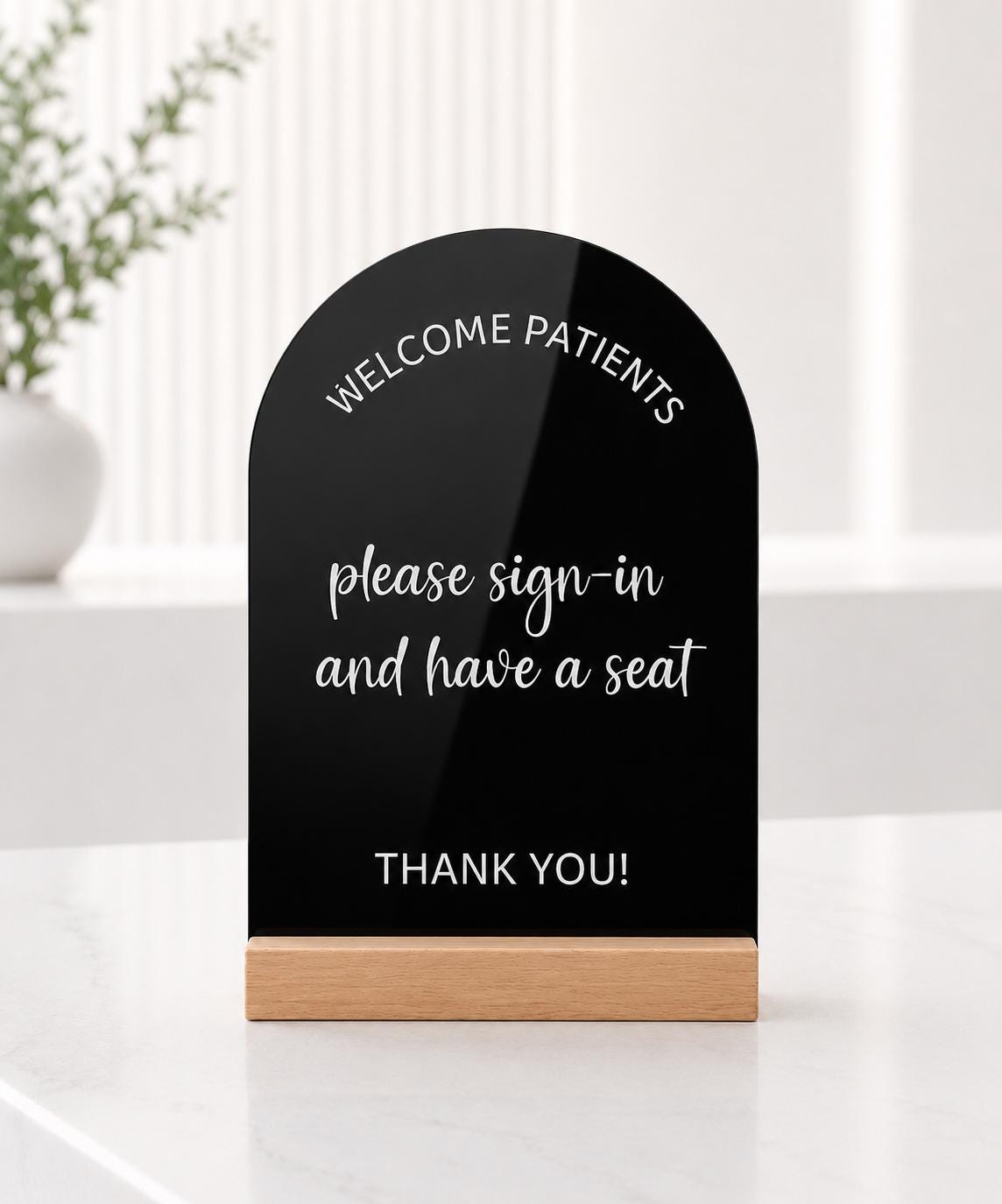 Custom Acrylic Wedding Table Sign, Personalized Check-in Signage, Send Design