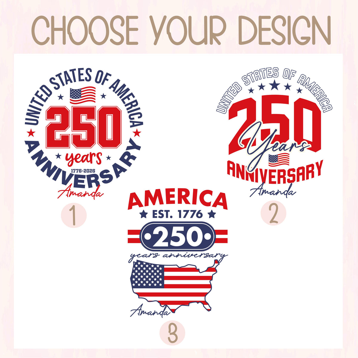 Personalized United States of America 250 Years Cup, 4th of July Colorful Coffee Mug