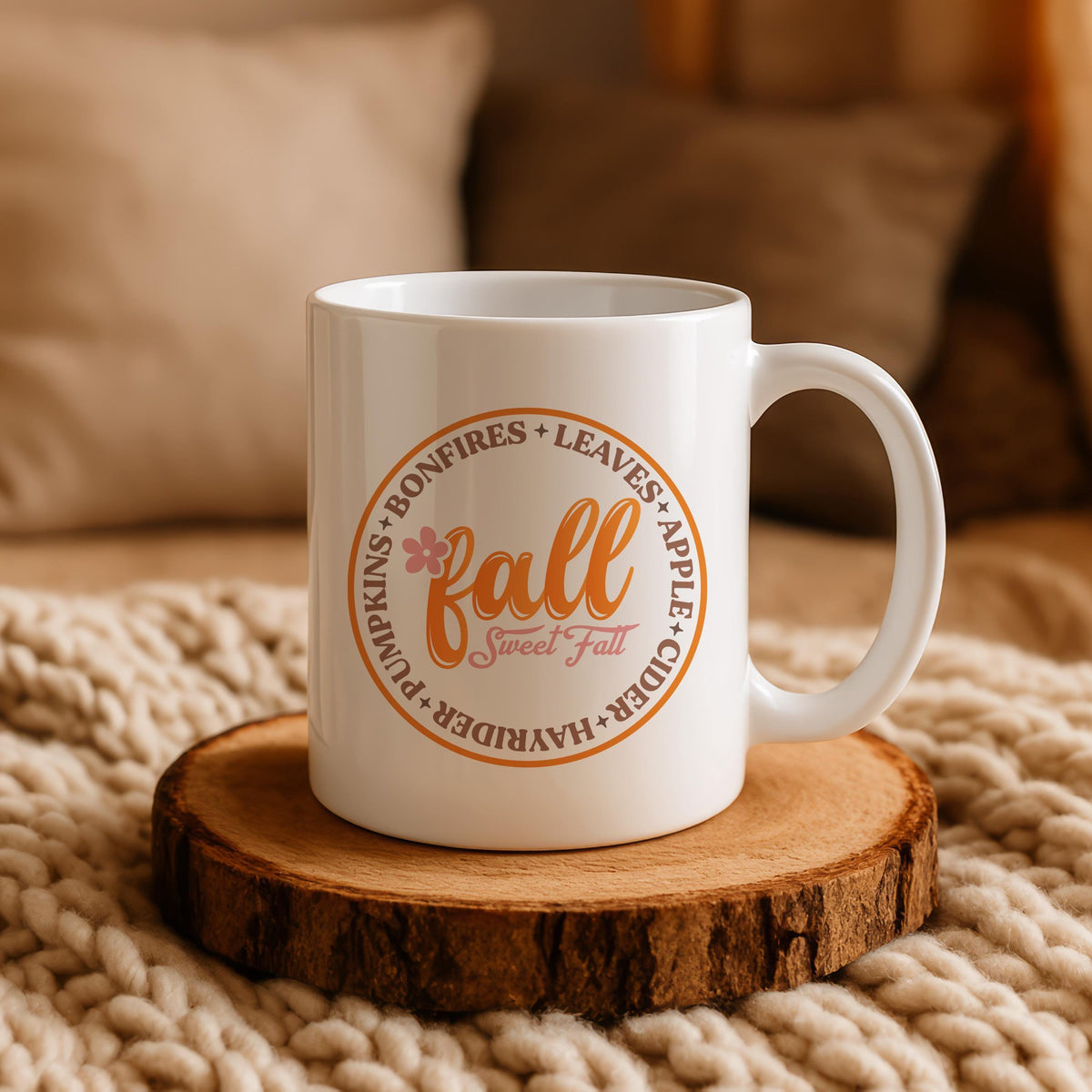 Just A Girl Who Loves Fall Ceramic Mug, Cozy Fall Theme Bookworm Gift