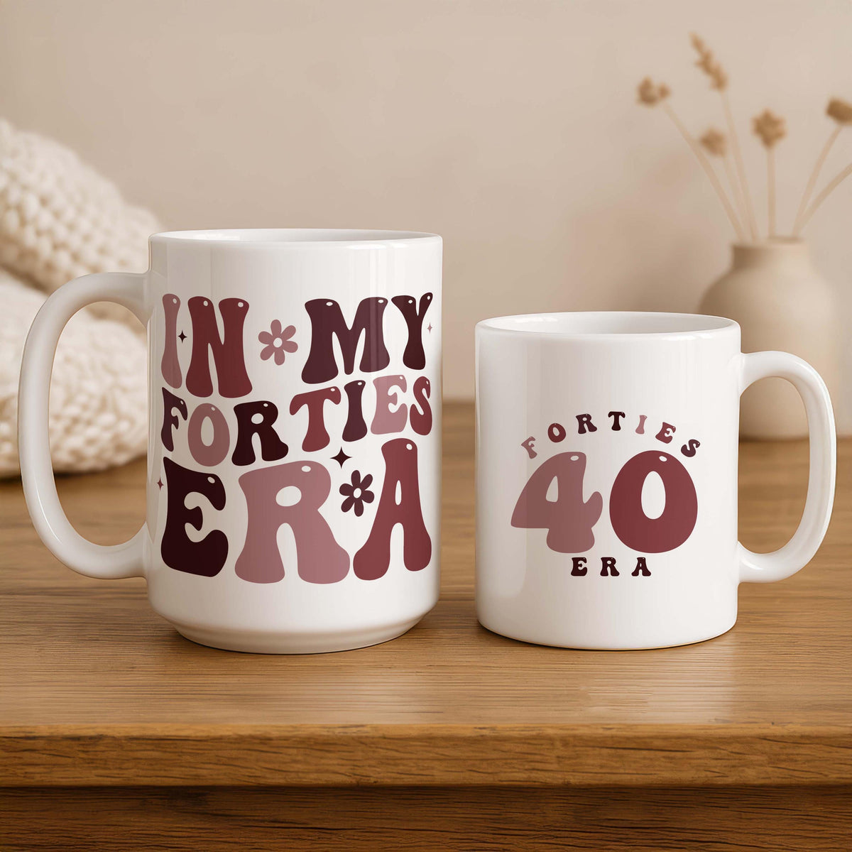 In My Forties Era Mug, 40th Birthday Gift, Cute Coffee Cup Gifts for Women