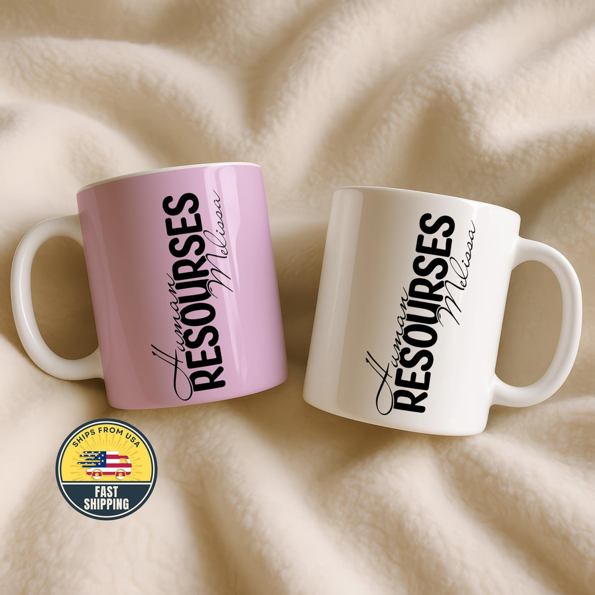 Personalized Human Resources Mug, Custom HR Coffee Mug, Colorful HR Appreciation Mug