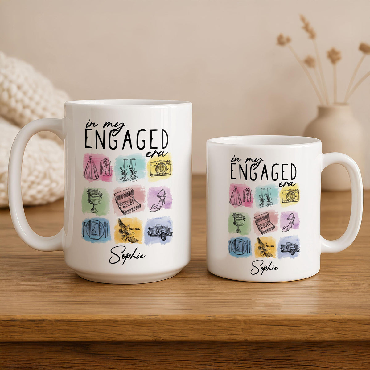 In My Engaged Era Mug, Personalized Bride to Be Gift, Engagement Gifts Newly Engaged Present