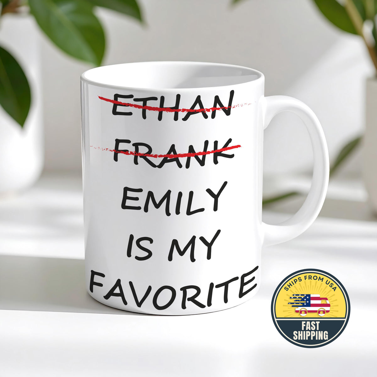 Custom Funny Favorite Child Mug, Favorite Son Mug, Favorite Daughter Mug, Personalized Dad Mug
