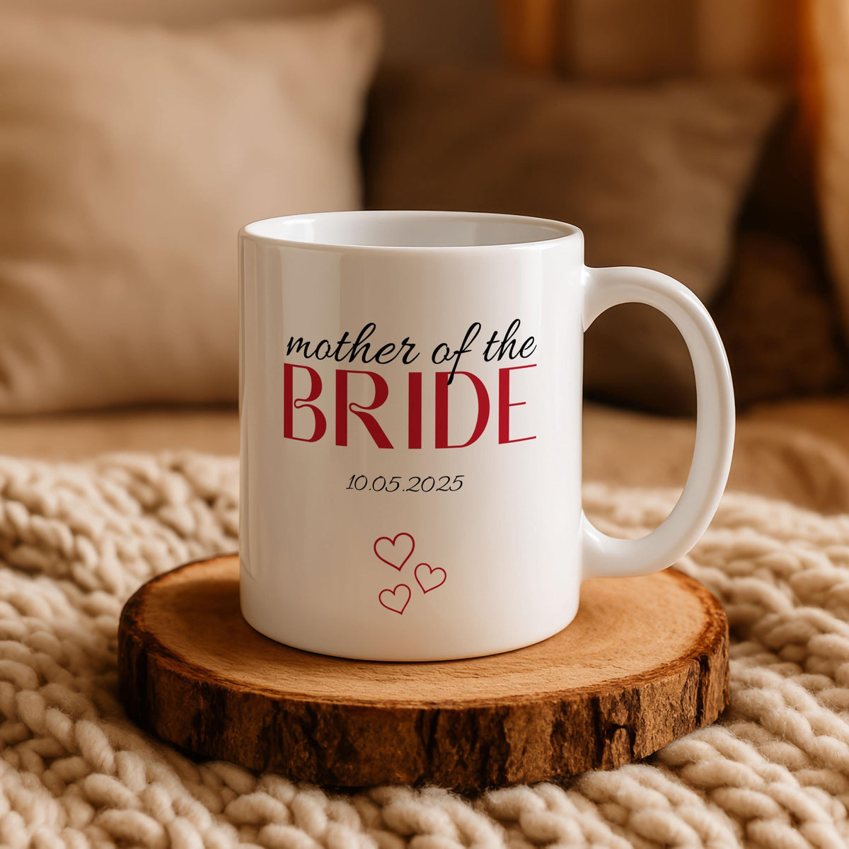 Personalised Mother Of The Bride & Groom Mug, Custom MOB MOG Wedding Gift