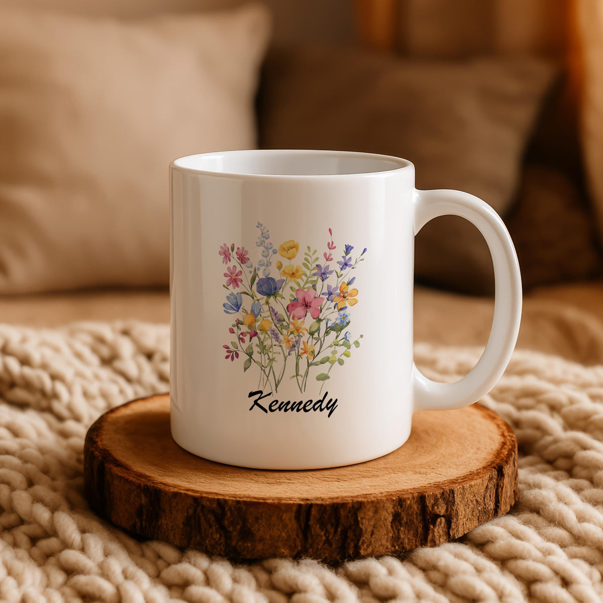 Custom Making The World A Better Place Since 1955 Mug, Personalized Floral Mug