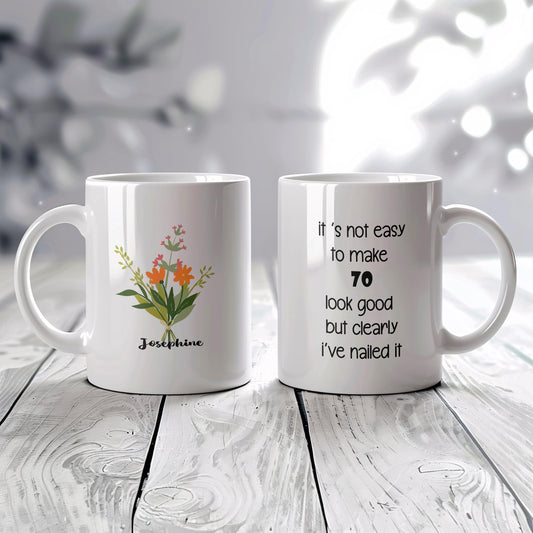 Personalized 70th Birthday Mug, Funny 70th Birthday Gift, 70th Birthday Gift Coffee Cup