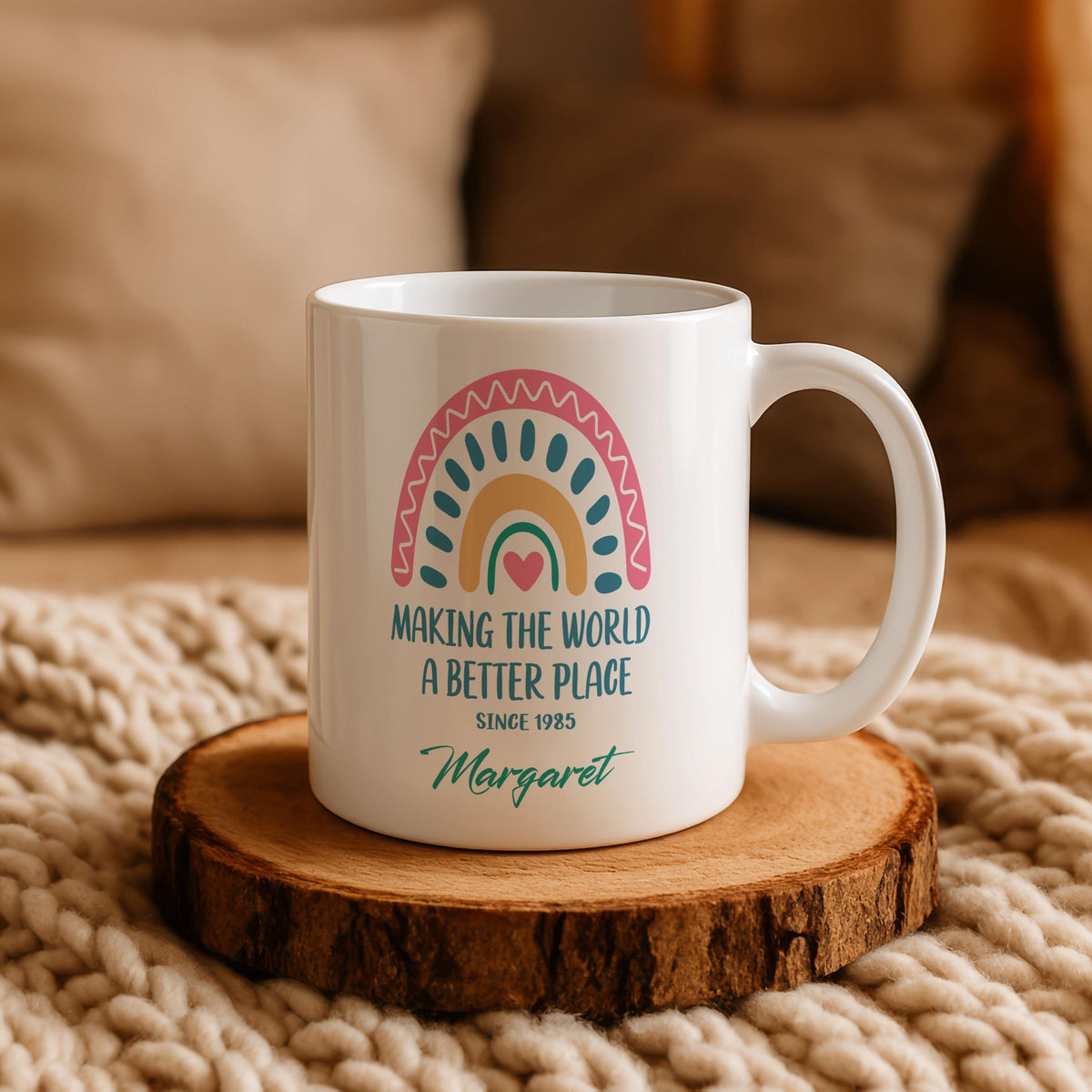 Making the World a Better Place Since Mug, Cute Milestone Birthday Mugs