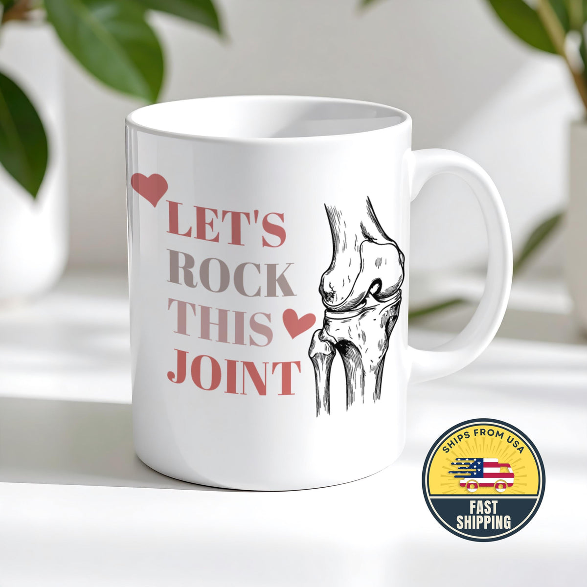 Physical Therapist Gift Mug, Let's Rock This Joint Mug, Personalized Name PT Mug