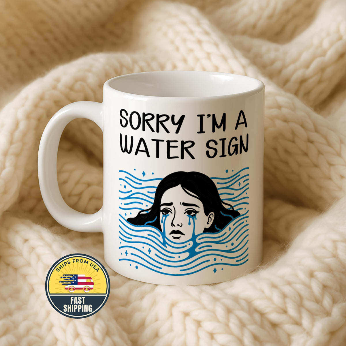 Sorry I'm a Water Sigh Mug, Zodiac Astrology Mug Gift, Water Sign Coffee Cup