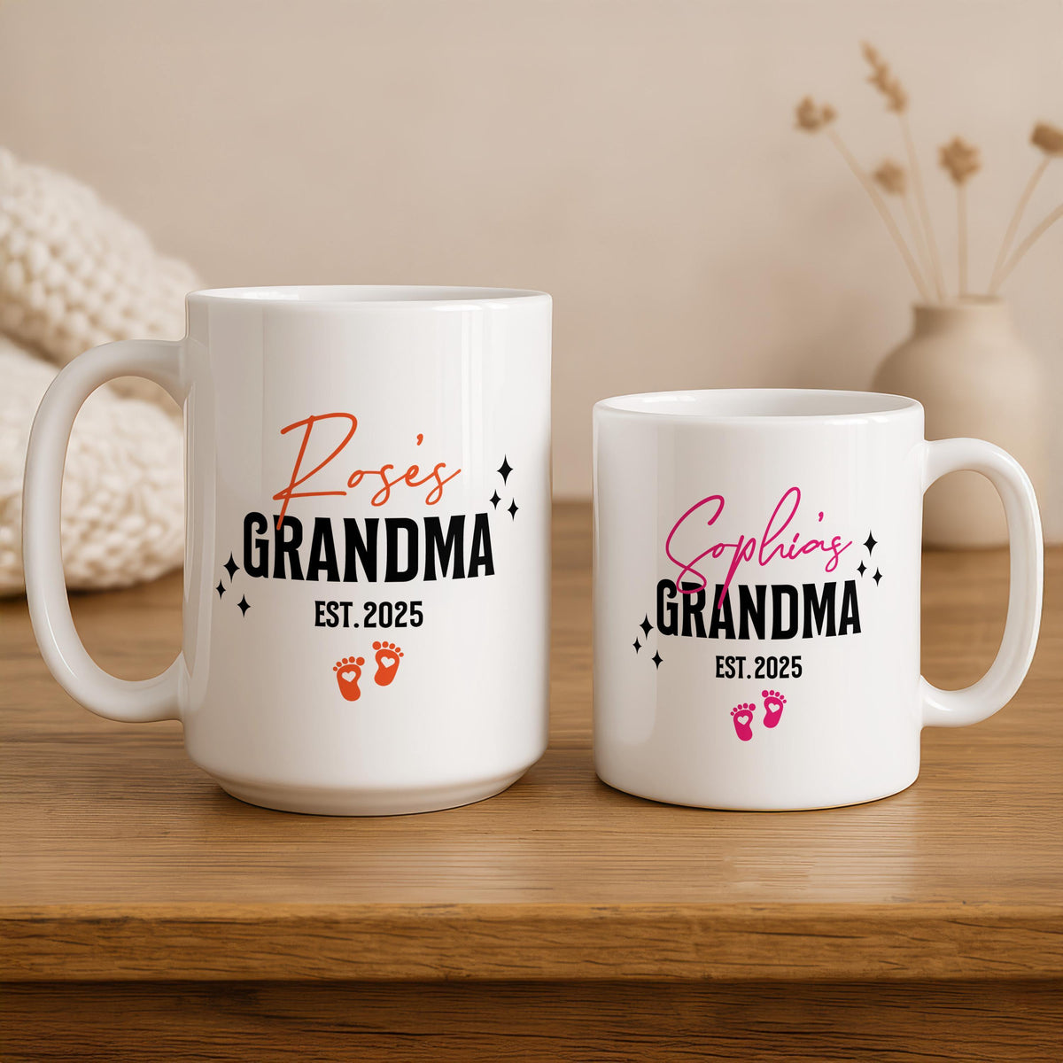 New Grandmother Pregnancy Reveal Mug, Promoted Grandparents Pregnancy Announcement Cup