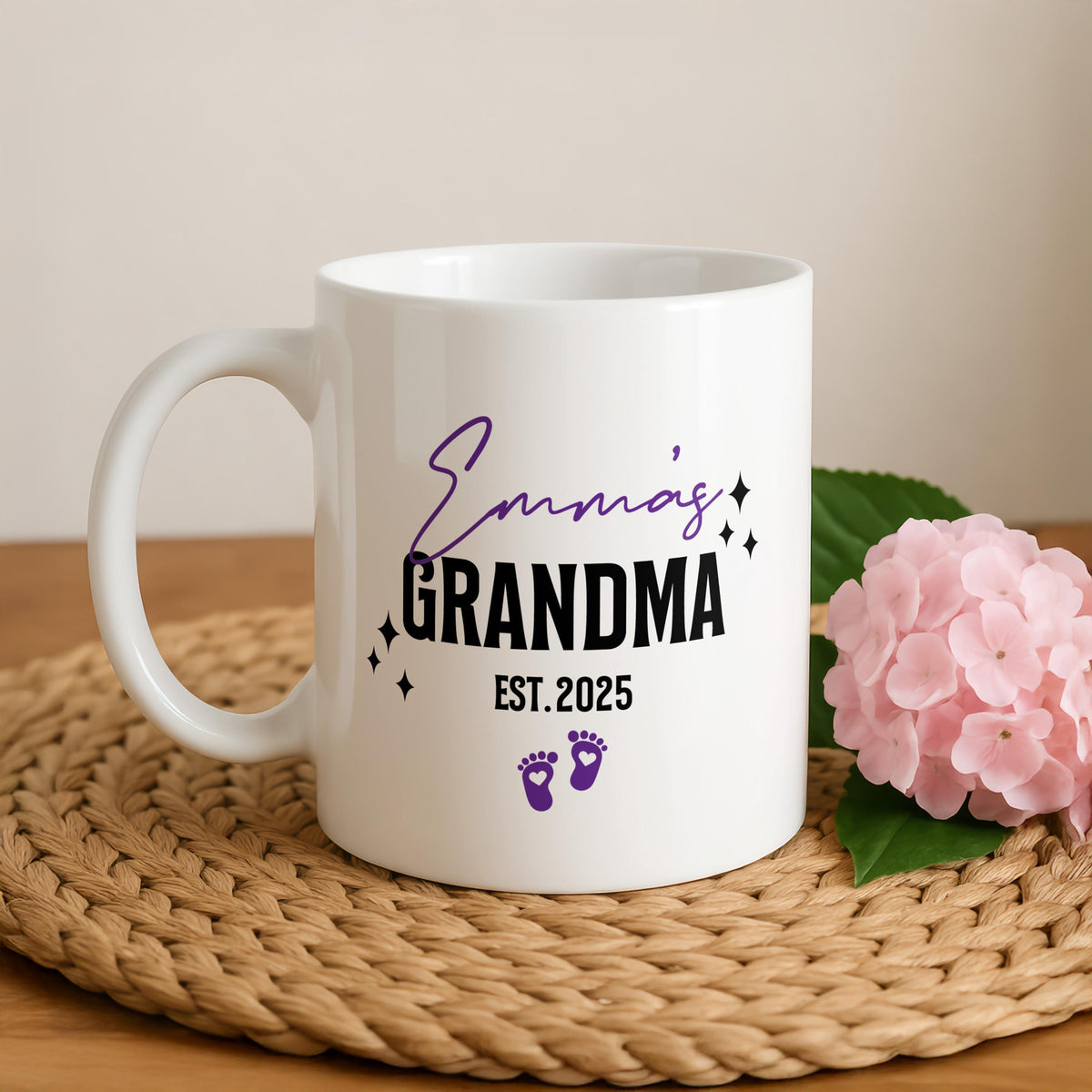 New Grandmother Pregnancy Reveal Mug, Promoted Grandparents Pregnancy Announcement Cup