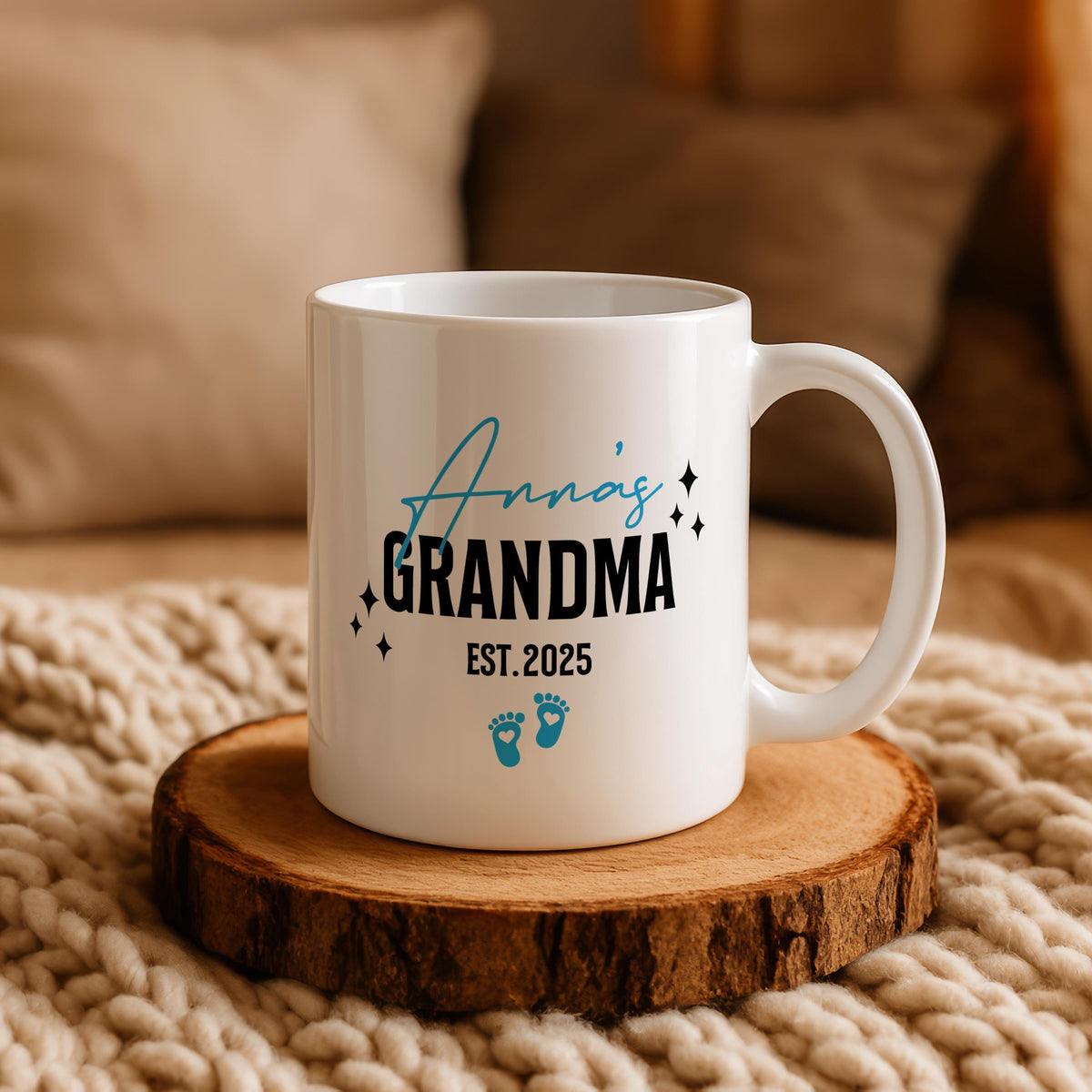 New Grandmother Pregnancy Reveal Mug, Promoted Grandparents Pregnancy Announcement Cup