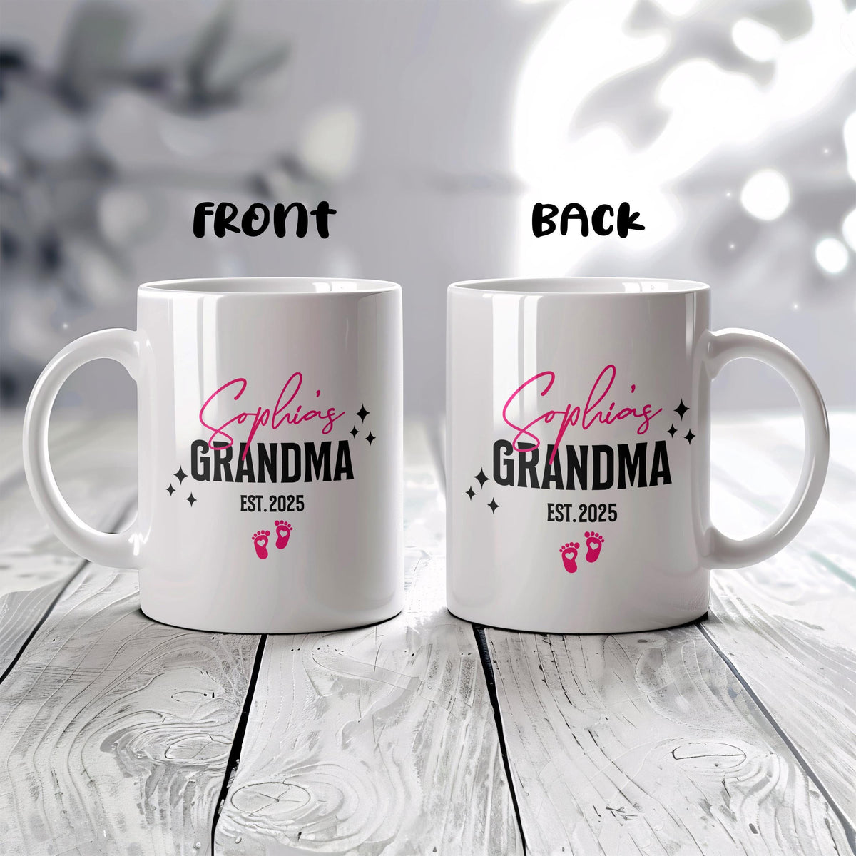 New Grandmother Pregnancy Reveal Mug, Promoted Grandparents Pregnancy Announcement Cup