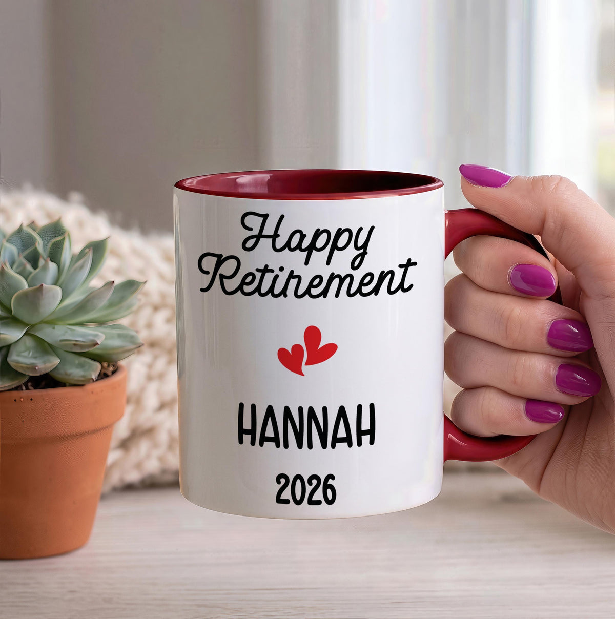 Personalized Happy Retirement Ceramic Mug