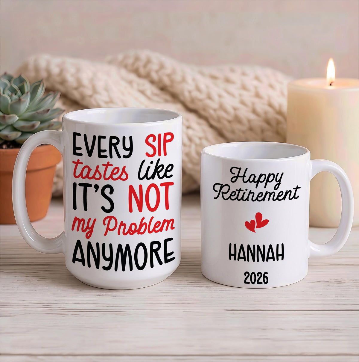 Personalized Happy Retirement Ceramic Mug