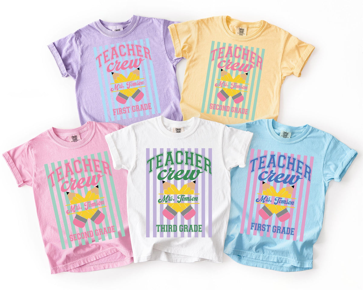 Comfort Colors® Personalized Teacher Shirt, Grade Level Teacher Tee, Teacher Crew Gifts