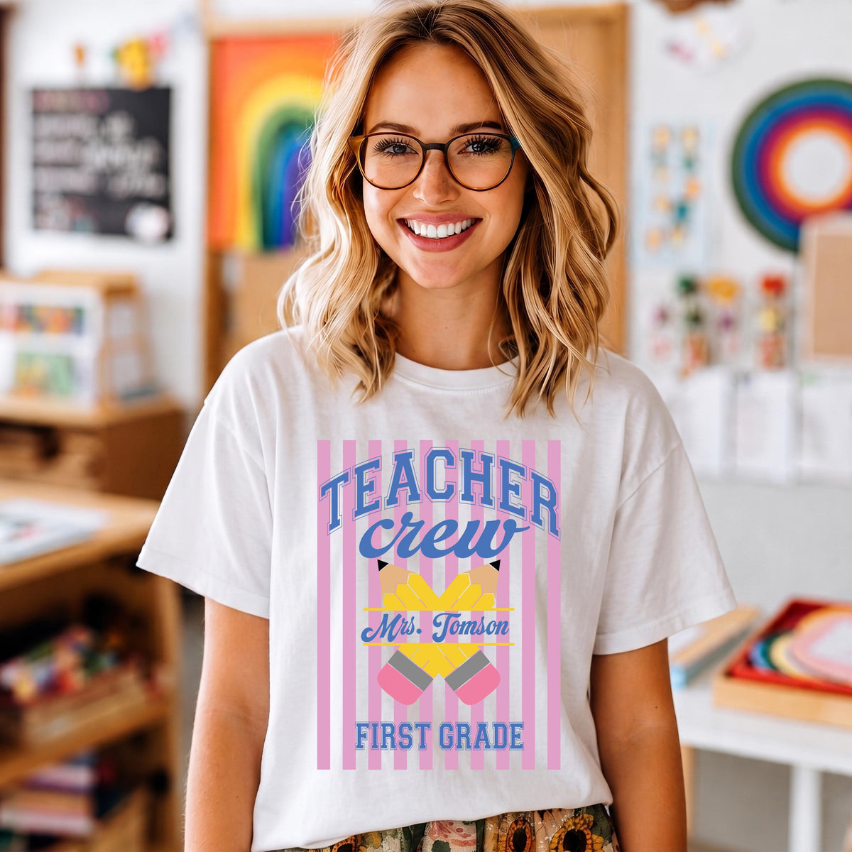 Comfort Colors® Personalized Teacher Shirt, Grade Level Teacher Tee, Teacher Crew Gifts
