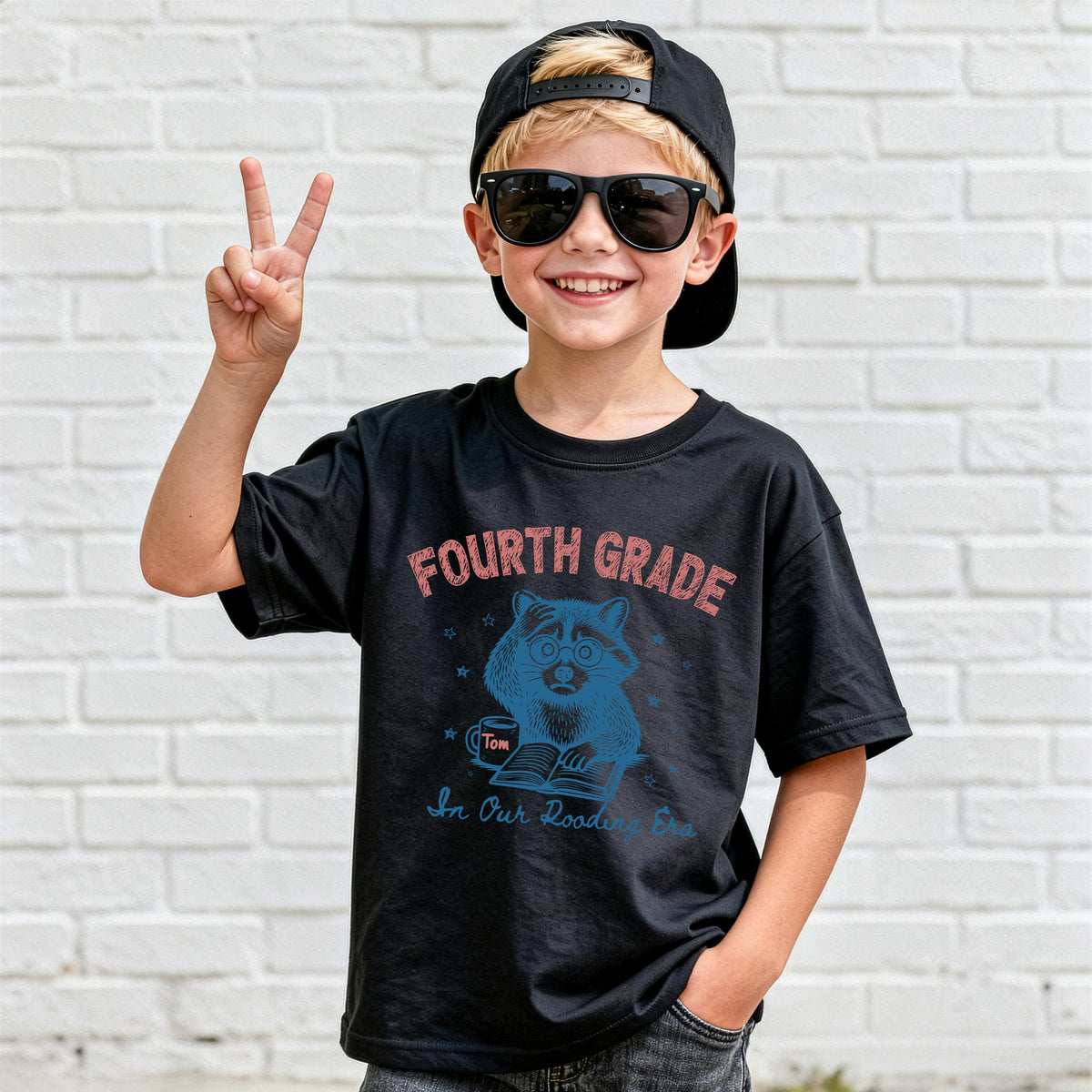 Grade Level School Shirt, Custom Raccoon First Day of School Tee, Funny School Kids Gift