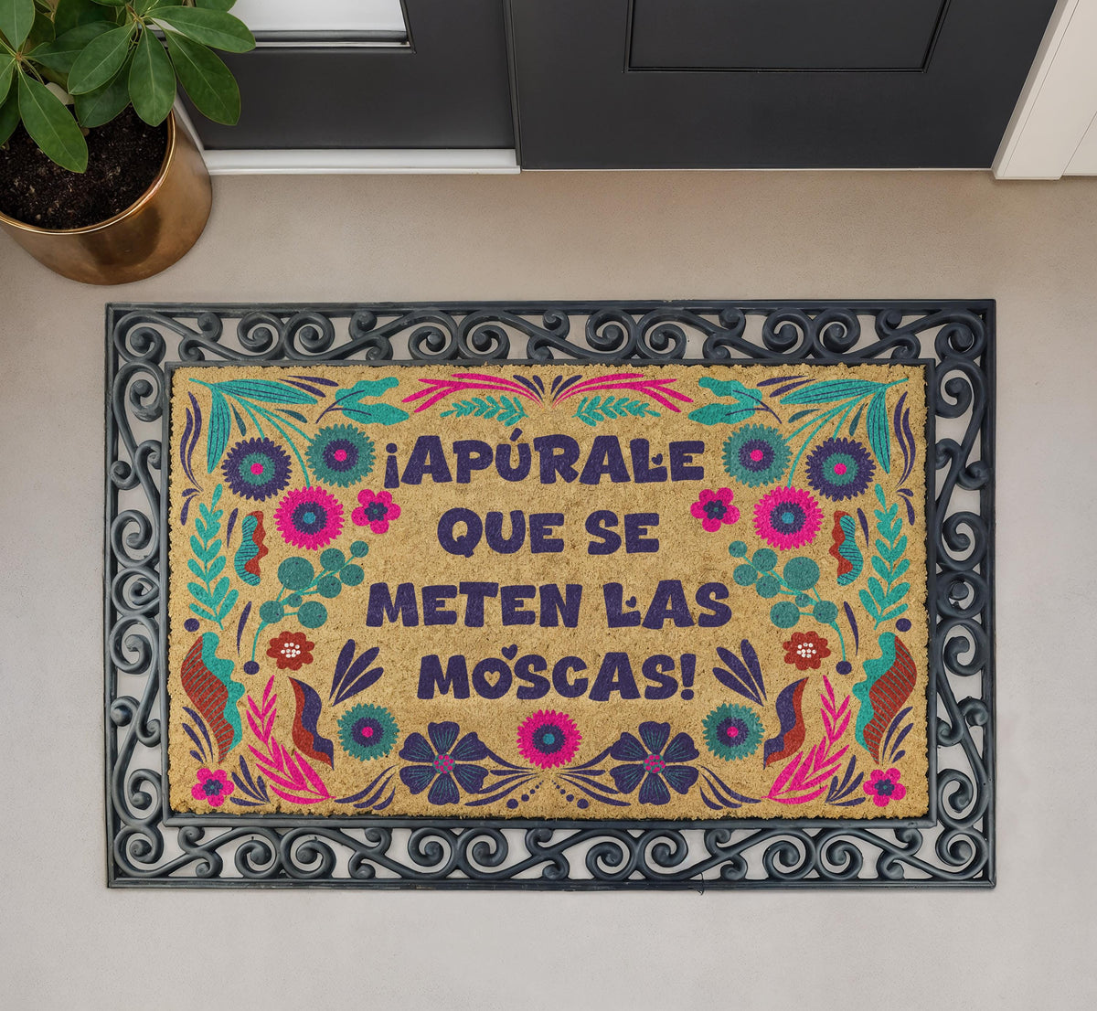 Apúrale Que Se Meten Las Moscas Interchangeable Set Doormat